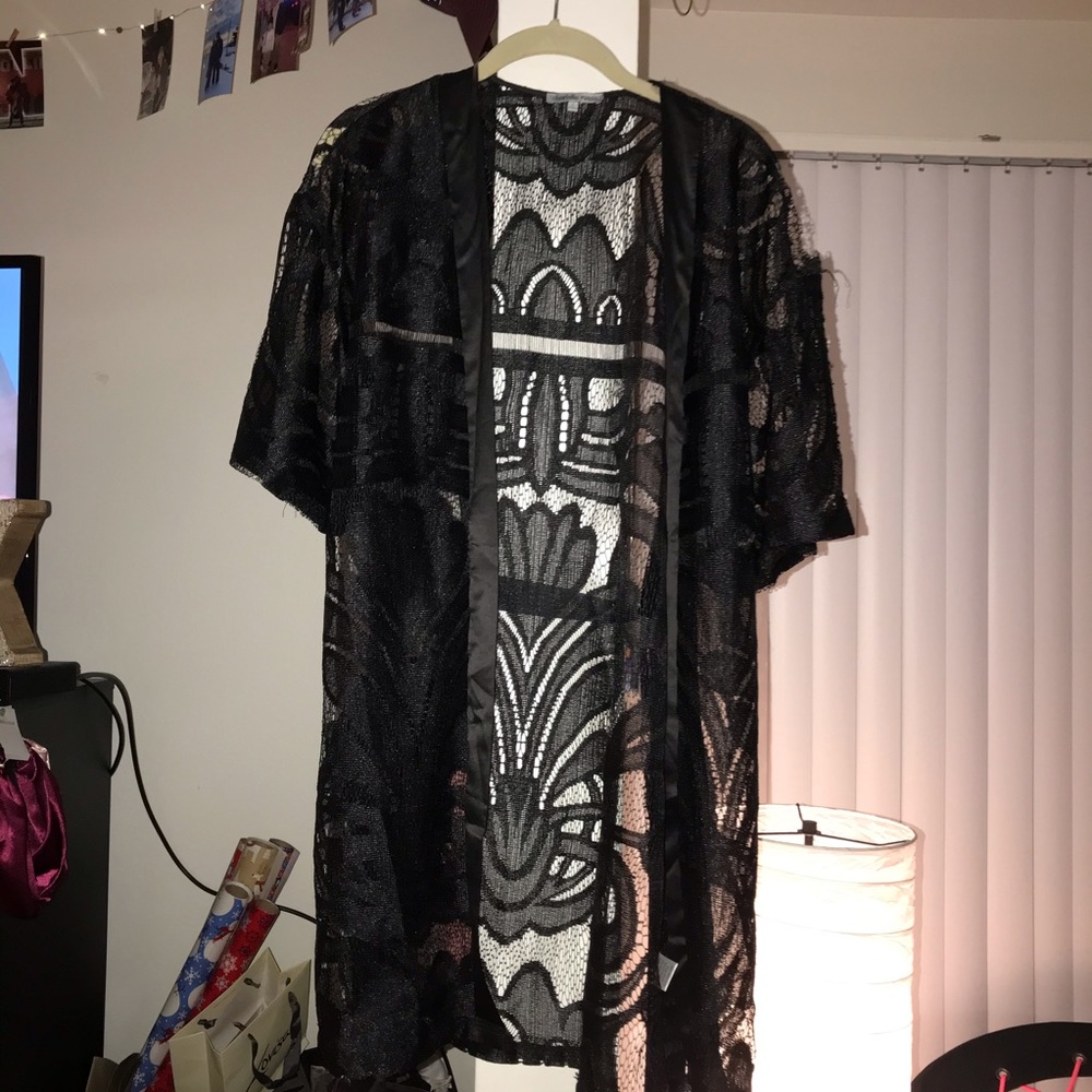 black lace cardigan